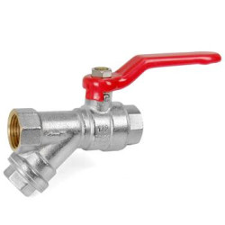 Shut-off valve with Y filter 1/2