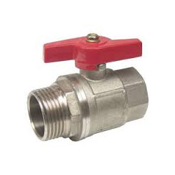 Shut-off valve with butterfly handle and union nut 1 inch