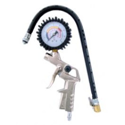 Vulcanizing gun with pressure gauge