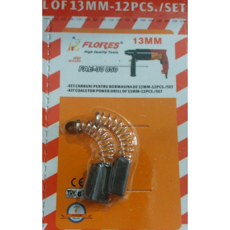 Zestaw szczotek węglowych do wiertarki 13mm 12/szt
