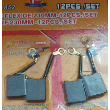 Set Kohlebürsten für Winkelschleifer 230 mm – 12 Stück/Set