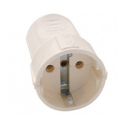 Schuko socket with grounding