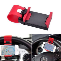 Steering wheel phone holder red