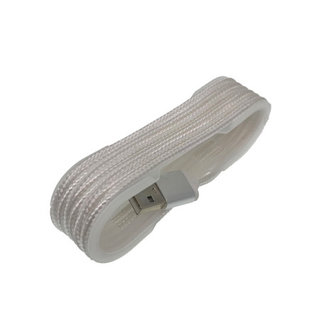 Kabel iPhone materiałowy biały