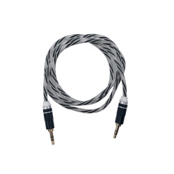 Kabel jack3.5 męski - jack3.5 męski silikonowy z wtykami metalowymi 1m