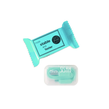 Kabel microUSB 20cm zielony