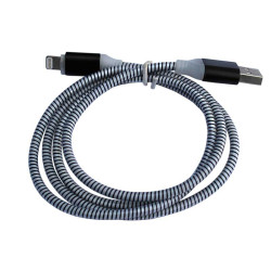 iPhone-Kabel grau/schwarz mit LED