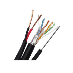 FTP cable Cat5e Alien 0.5mm + 2x0.75mm CCA with steel support 305m