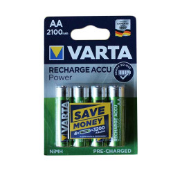 Set of 4 rechargeable batteries R6 2100mAh Varta