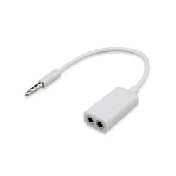 Jack 3.5mm 4c to 2x jack 3.5mm female 3c adapter cable