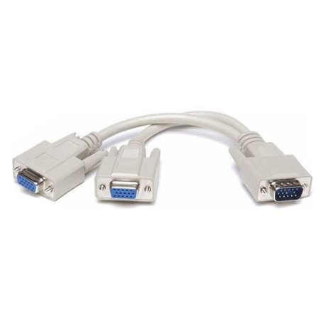 VGA splitter cable 15-pin male to 2x15-pin female