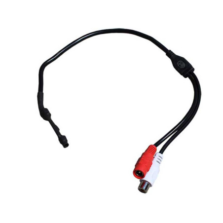 Wired microphone for camera