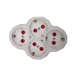 Triple schuko plug 4 outlets
