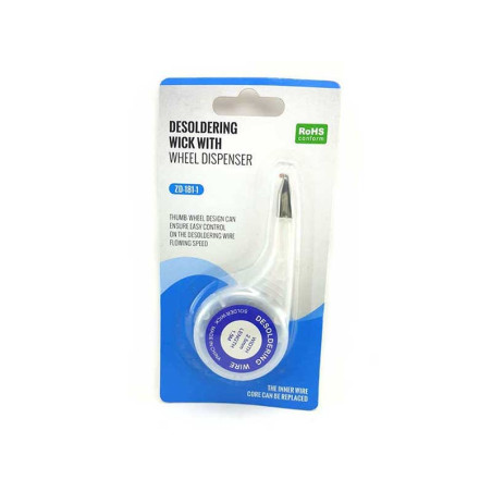 Desoldering braid 3mm 1.5m with dispenser