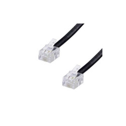 Telephone cable with plugs 2m black