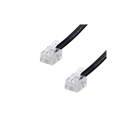 Telephone cable with plugs 2m black