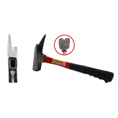 Hammer mit Spitze und Fiberglasstiel 600g