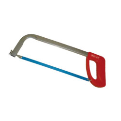 Hacksaw frame with plastic handle blade