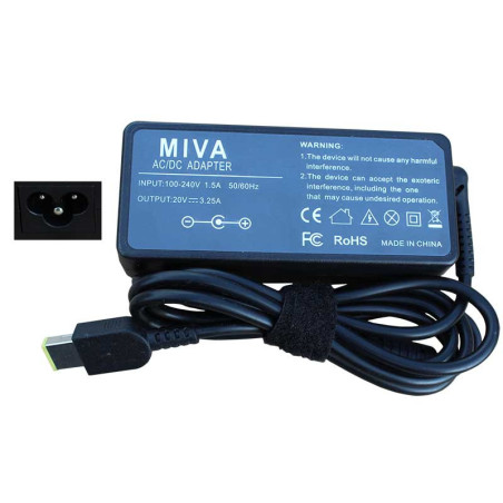 Laptop charger Lenovo 20V 3.25A USB plug