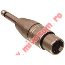 Adapter XLR female - jack6,3 male mono