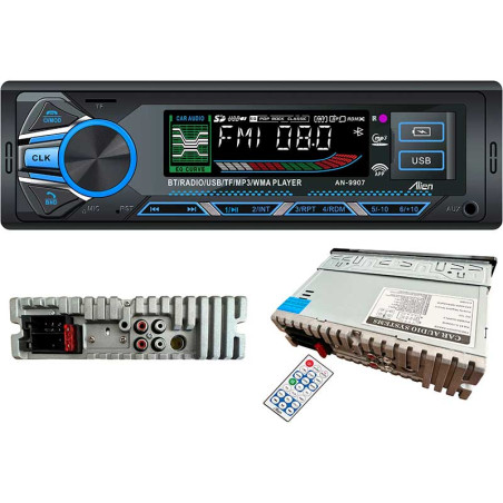 Odtwarzacz MP3 samochodowy TF/USB/BT z portem USB do ładowania AN-9907 Alien