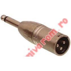 Adaptor XLR tata - jack6,3 tata mono