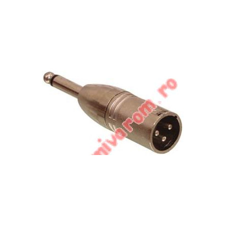 Adapter XLR male - jack6,3 male mono