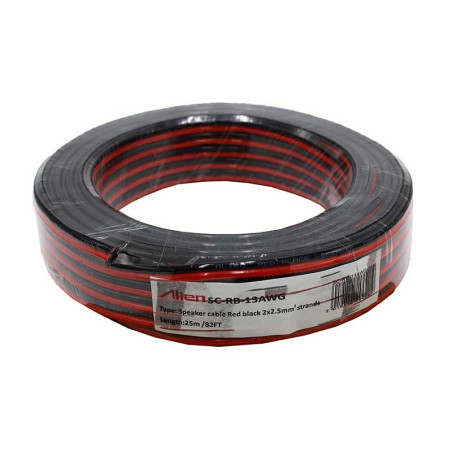 Speaker cable red/black 2x2.5mm 25M