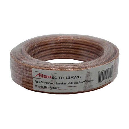 Speaker cable transparent 2x2.5mm 10M