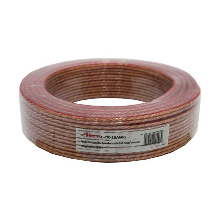 Przewód głośnikowy przezroczysty 2x1.5mm 25M