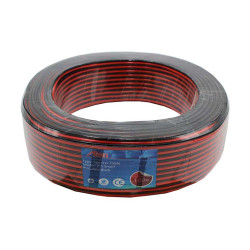 Speaker cable red/black 2x1.5mm reel 100m