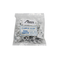 Zestaw klipsów kablowych 6mm UTP 100szt