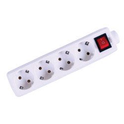 Triple plug without cable with LED (4 holes)