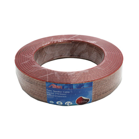 Przewód głośnikowy przezroczysty 2x0,5mm rolka 100m