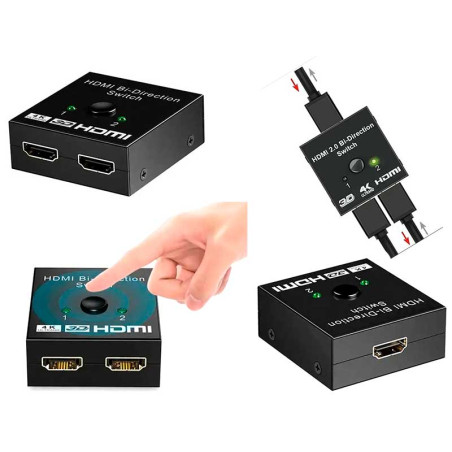 HDMI-Splitter bidirektional 2.0 2 Ports 4K 60Hz