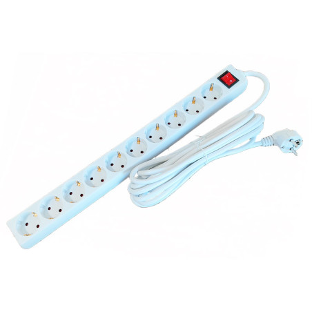 Przedłużacz 10gniazd 5m 3x2.5mm2 z wyłącznikiem Alien