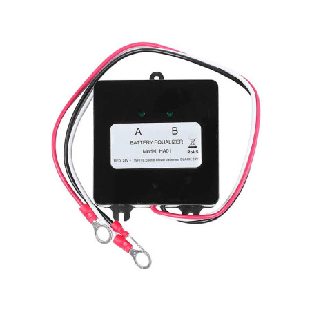 Charge equalizer for 2 lead-acid batteries
