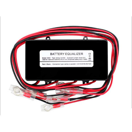 Charge equalizer for 4 lead-acid batteries