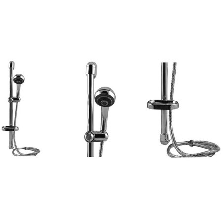 Duschschlauch mit Halterung und Brause 4 Funktionen