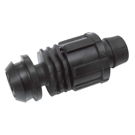 Connector with gasket for drip irrigation pipe 16mm x nut