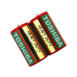 Set of 2 non-alkaline batteries R14 Toshiba shrink