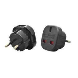 Black UK/USA/RO plug adapter