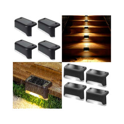 Set of 4 solar step lights