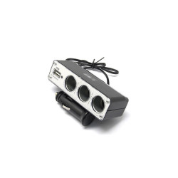 Adaptor bricheta auto x3 cu usb