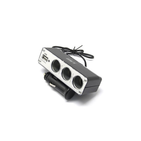 Adaptor bricheta auto x3 cu usb