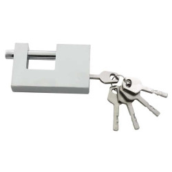 White rectangular padlock (80mm)