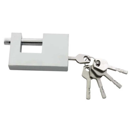 White rectangular padlock (80mm)