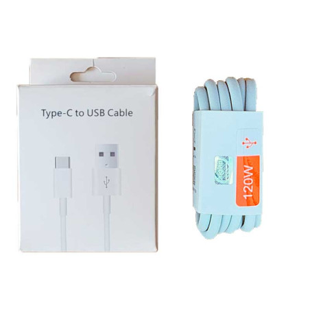 USB to Type-C cable 6A 120W