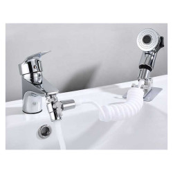 Tap-mounted shower head