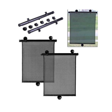 Set 2 Auto-Sonnenblenden zum Einrollen
